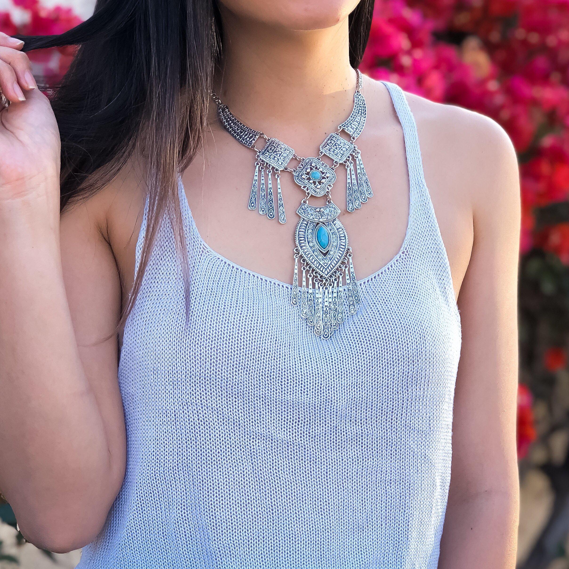 Coachella Statement Necklace - 4 COLORS