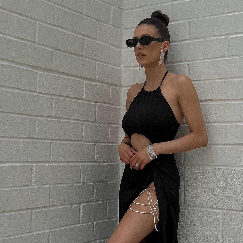 Drippin Glam Rhinestone Leg Chain - LAST CHANCE!