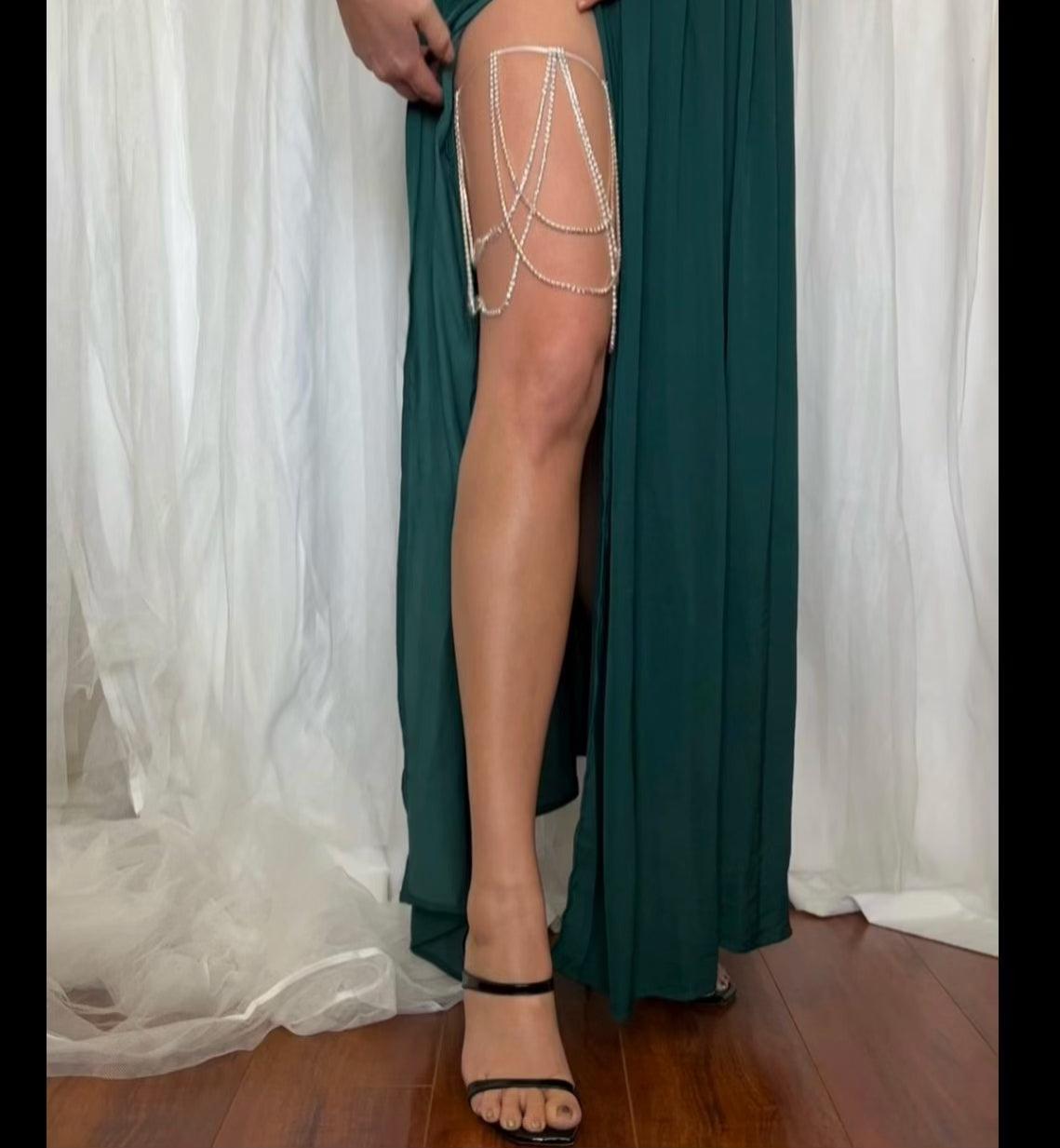 Drippin Glam Rhinestone Leg Chain - LAST CHANCE!