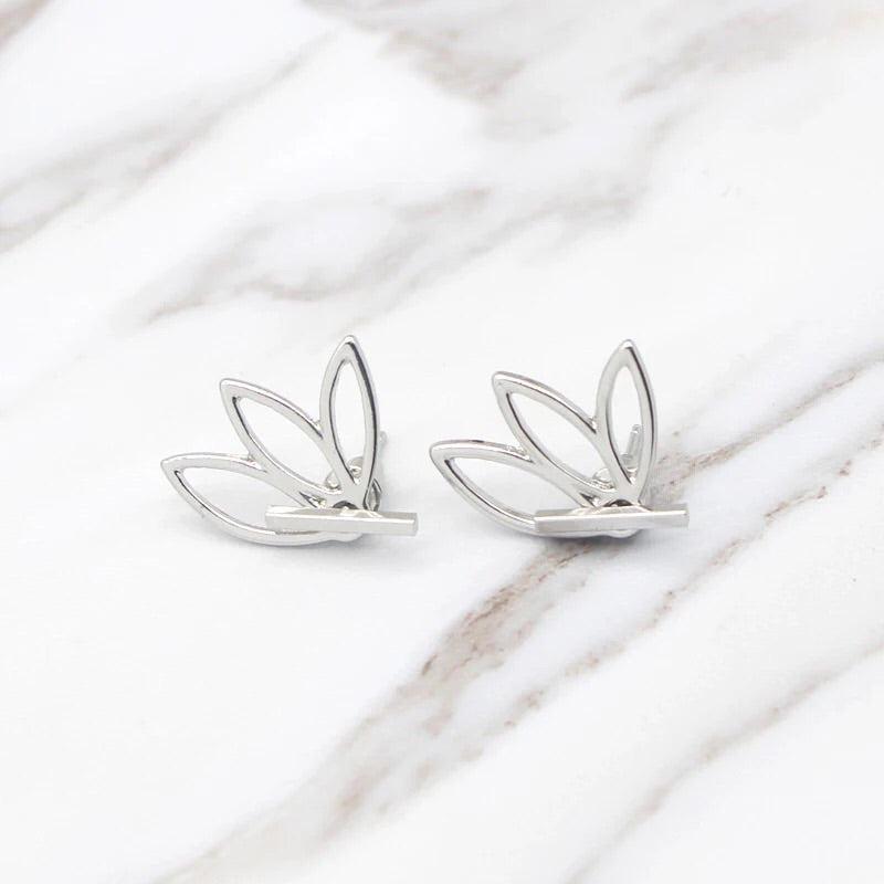 Flower Back Ear Jacket Earrings - LAST CHANCE!