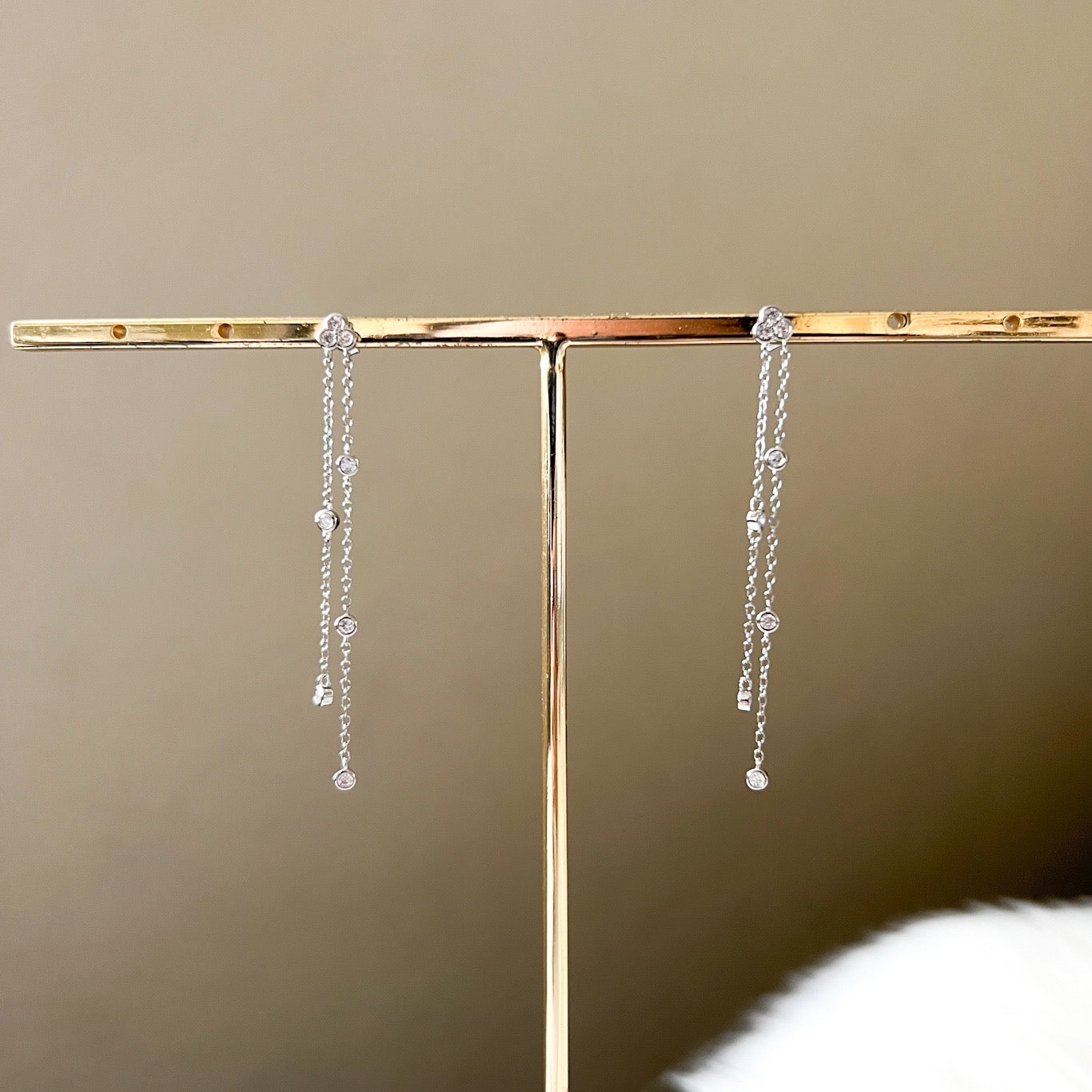 Jolie Bezel Drop Earrings - LAST CHANCE!