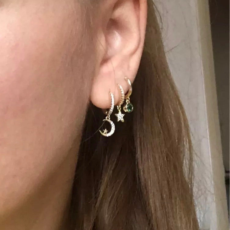 6 Piece Celestial Huggies Earring Set - LAST CHANCE!