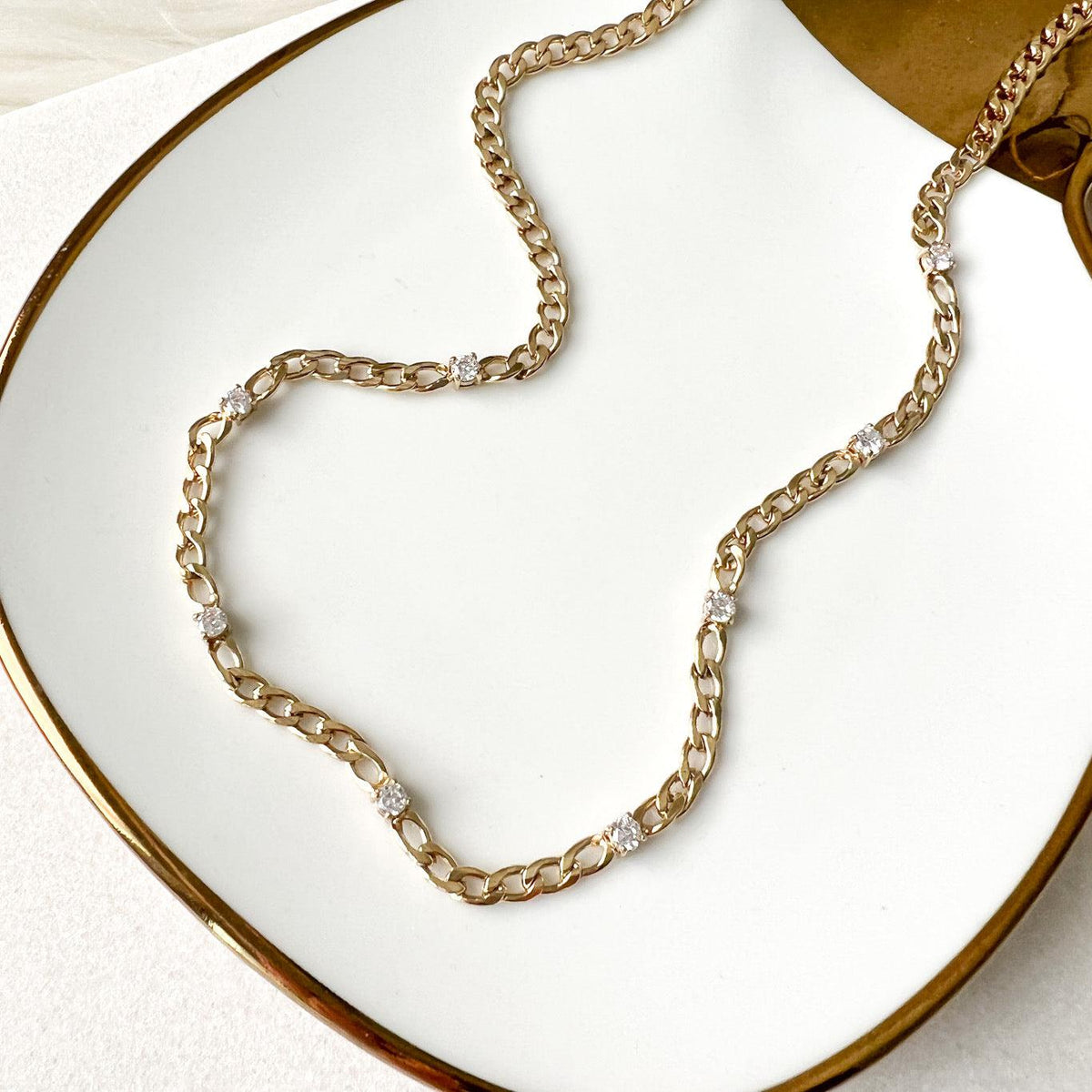 Elle Sparkle Studded Chain Necklace - LAST CHANCE!
