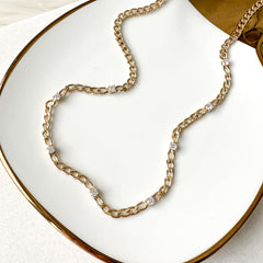 Elle Sparkle Studded Chain Necklace - LAST CHANCE!