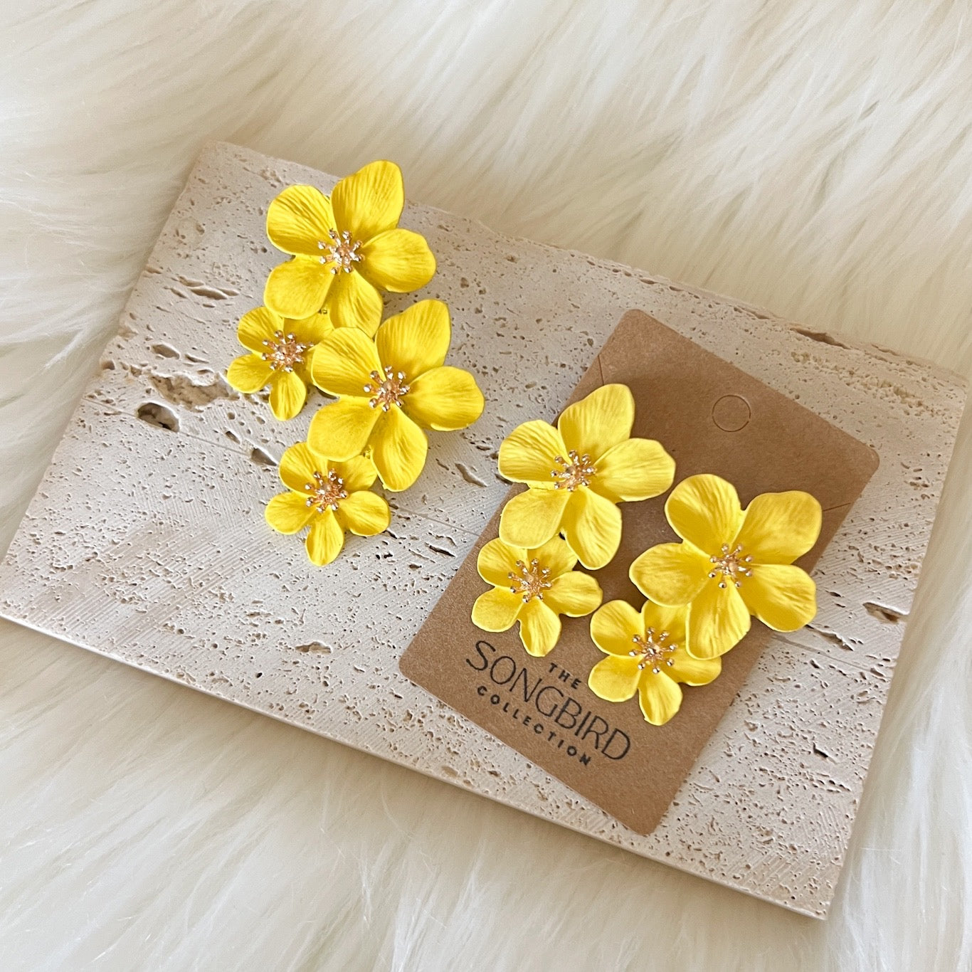 Hibiscus Flower Drop Earrings - LAST CHANCE!