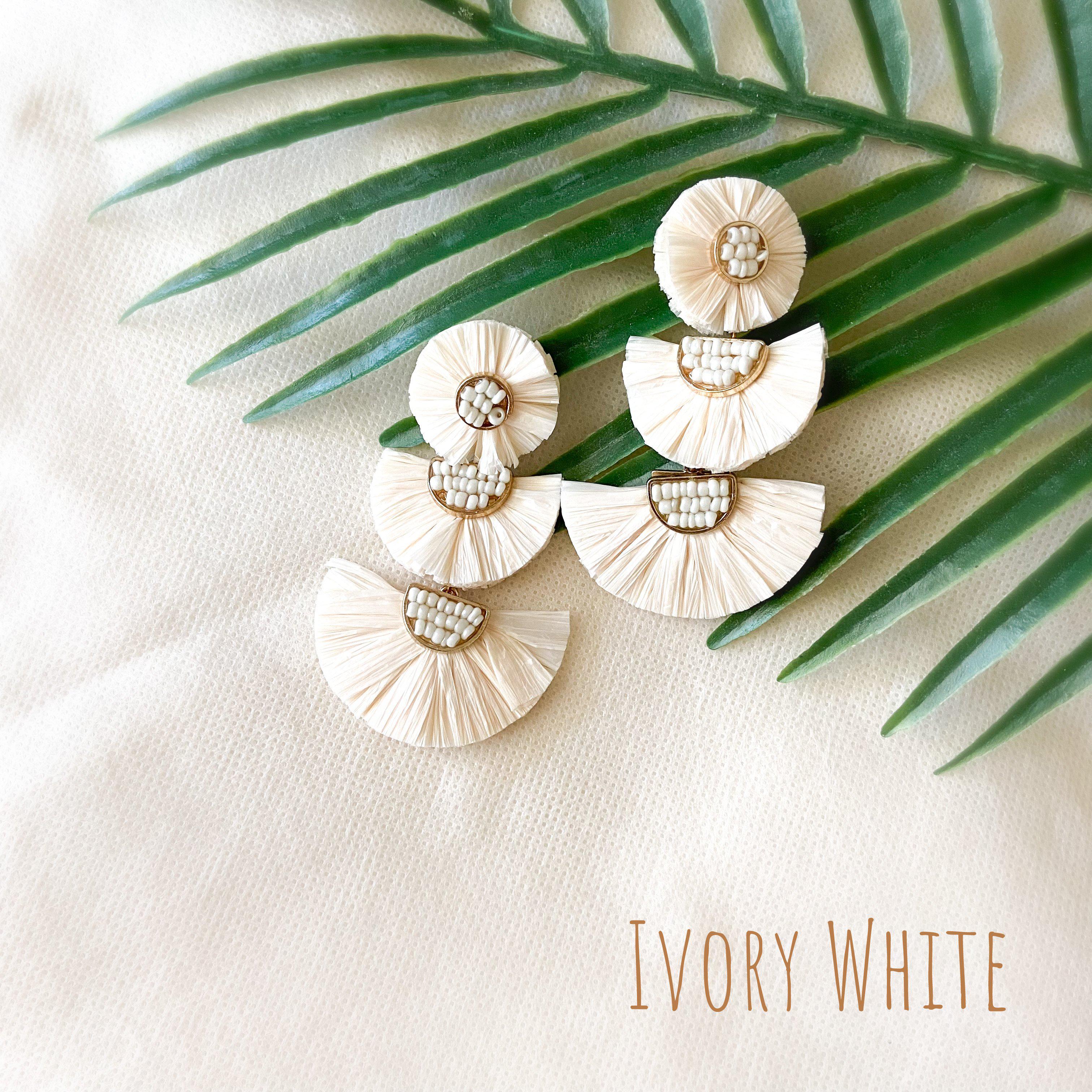 Bellini Raffia Statement Earrings - LAST CHANCE!