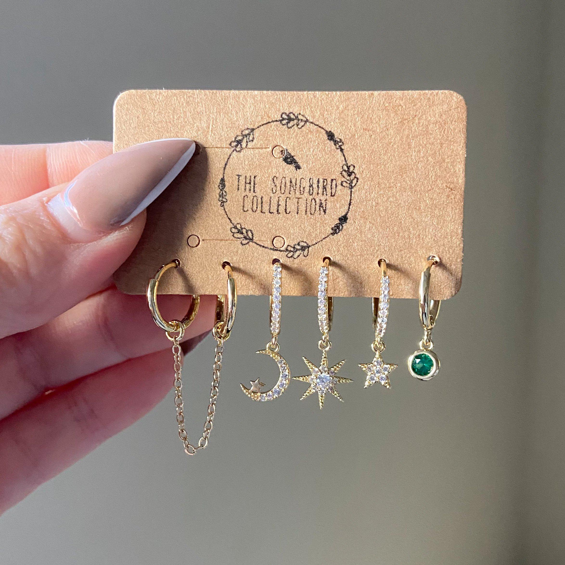 6 Piece Celestial Huggies Earring Set - LAST CHANCE!