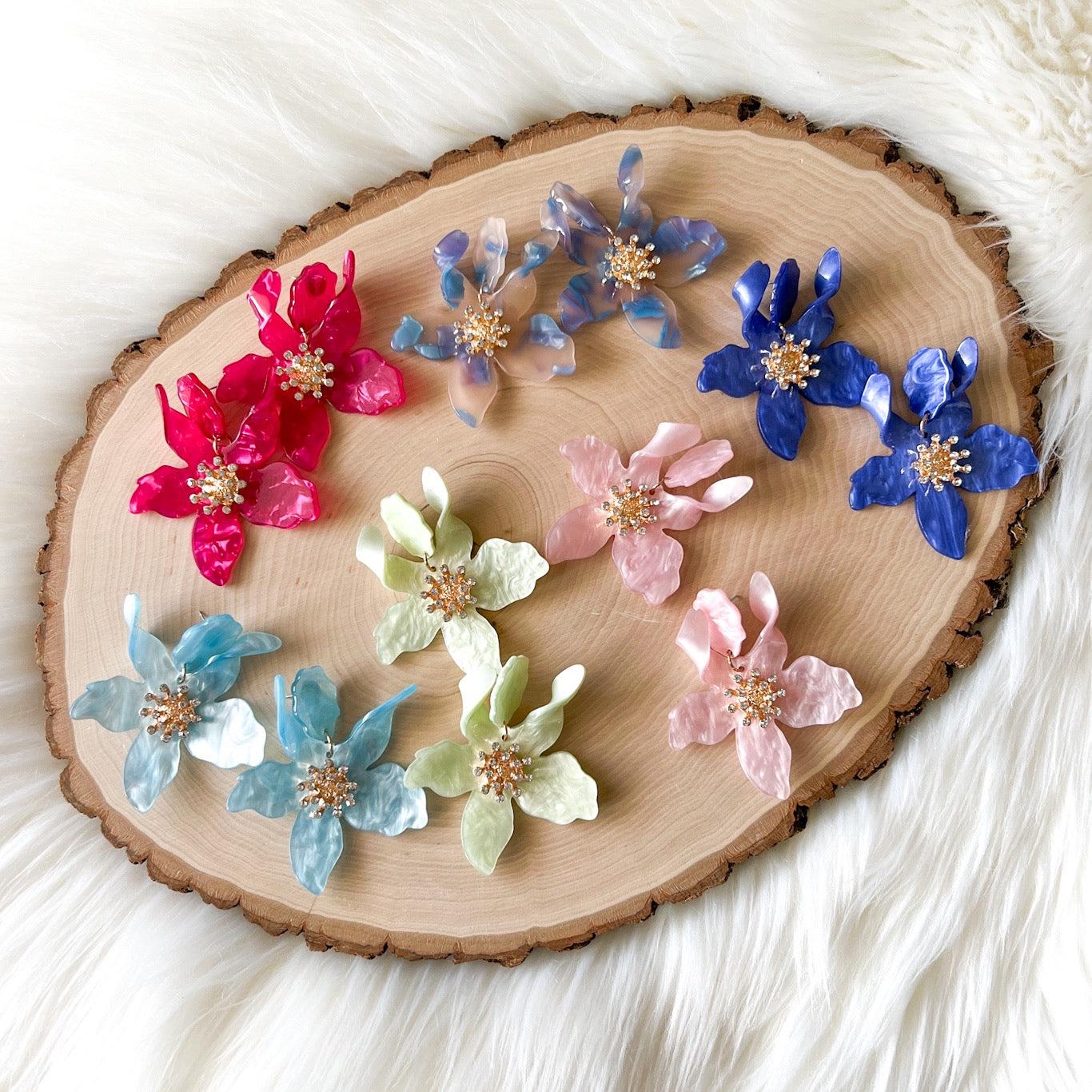 Rue Flower Earrings - 18 COLORS - LAST CHANCE!