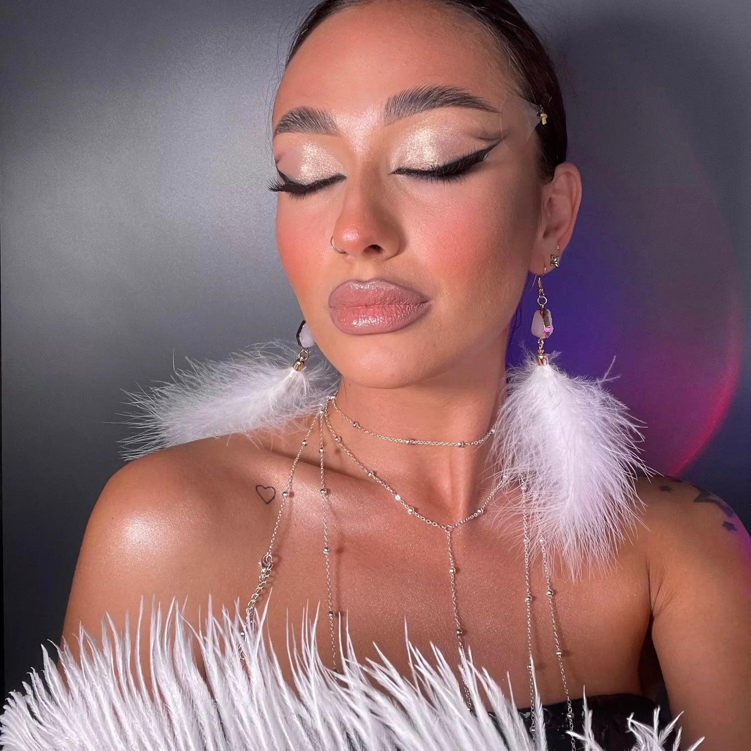 Soraya Feather Earrings - LAST CHANCE!