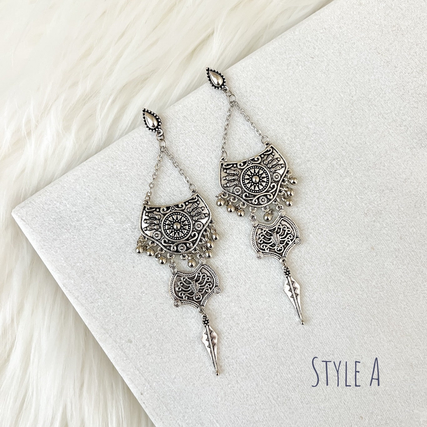 Karma Vintage Metal Earrings - 3 STYLES!