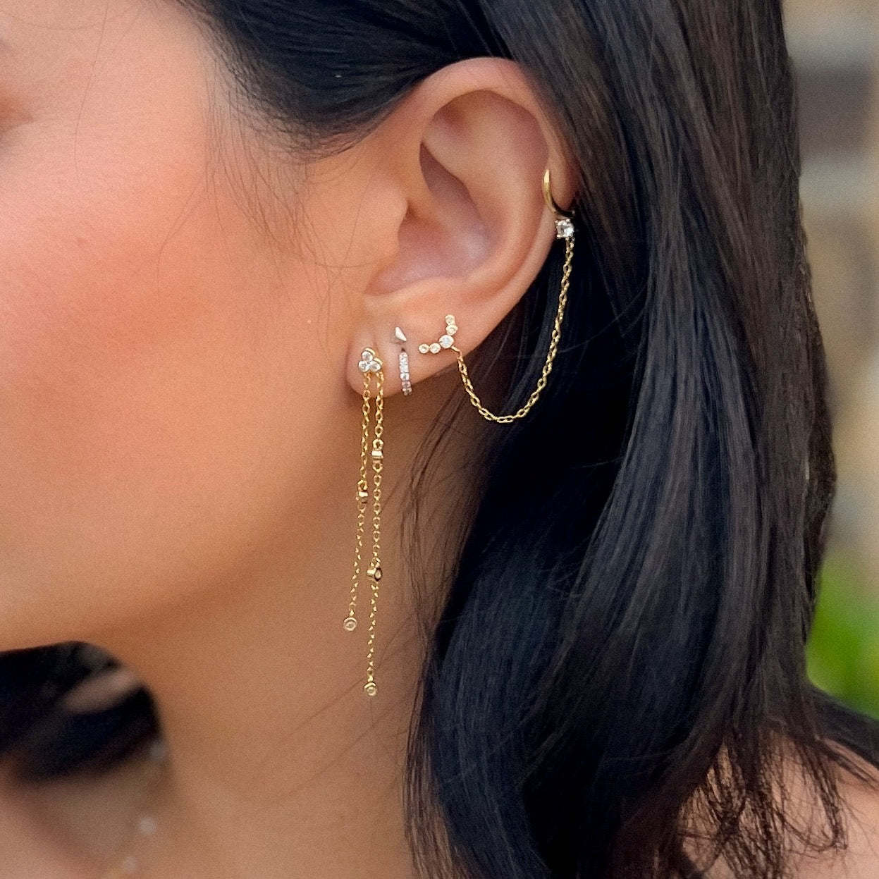 Jolie Bezel Drop Earrings - LAST CHANCE!