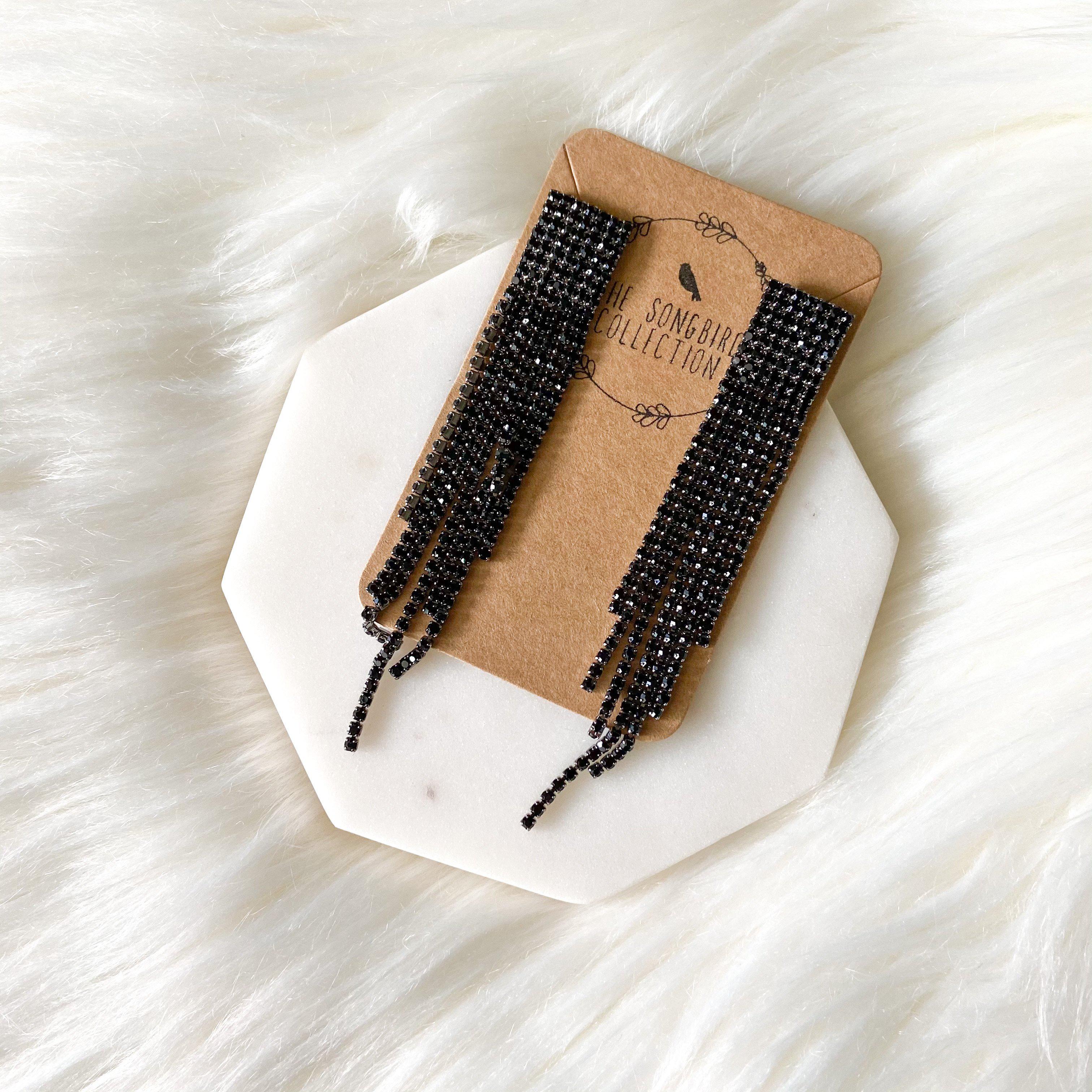 Reina Rhinestone Duster Earrings - LAST CHANCE!