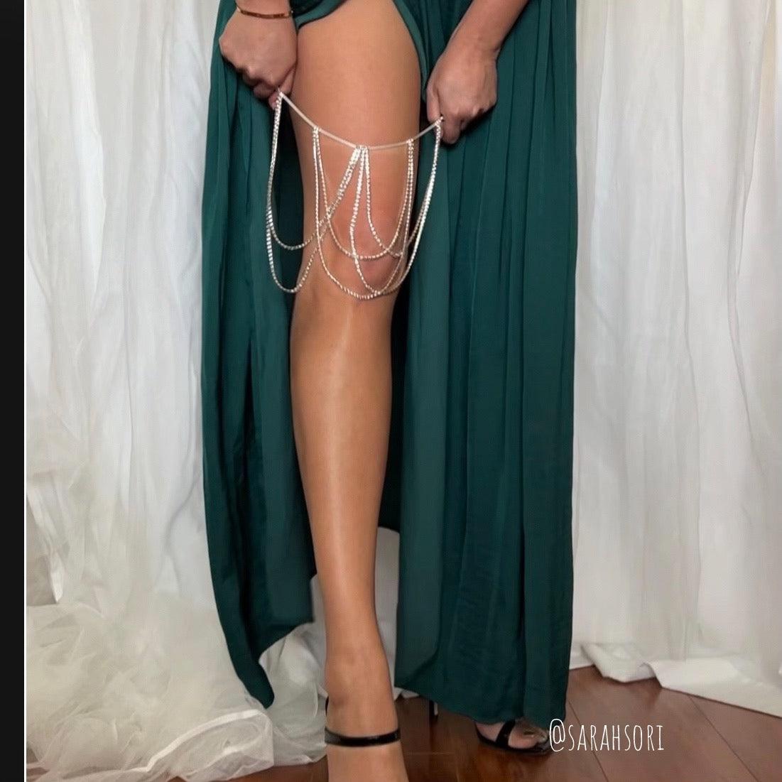 Drippin Glam Rhinestone Leg Chain - LAST CHANCE!