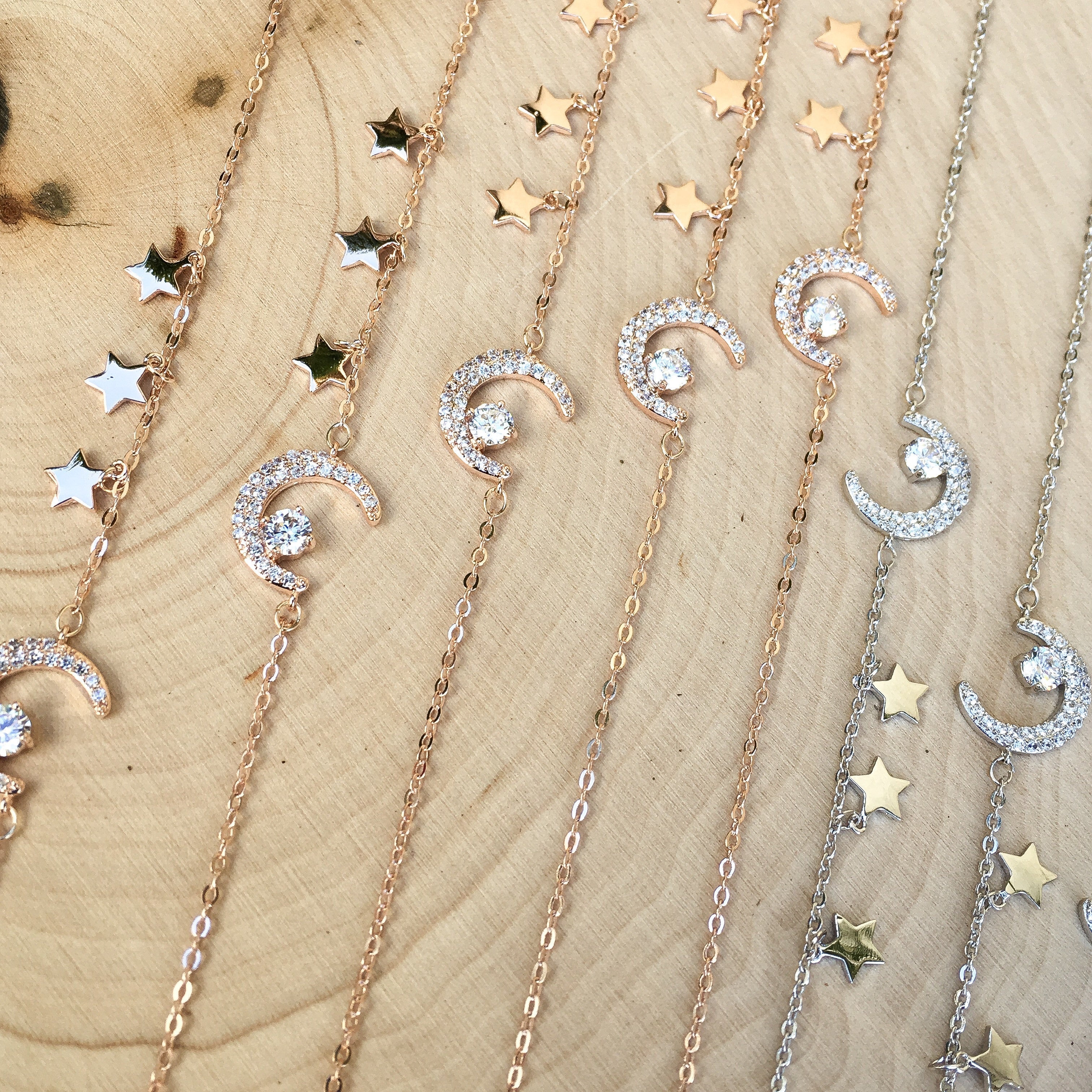 Moon and Stars Charm Bracelet - LAST CHANCE