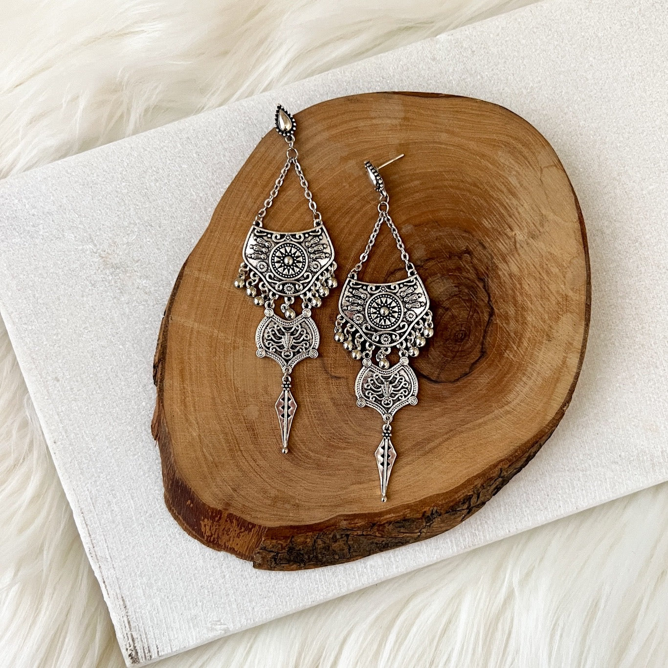 Karma Vintage Metal Earrings - 3 STYLES!