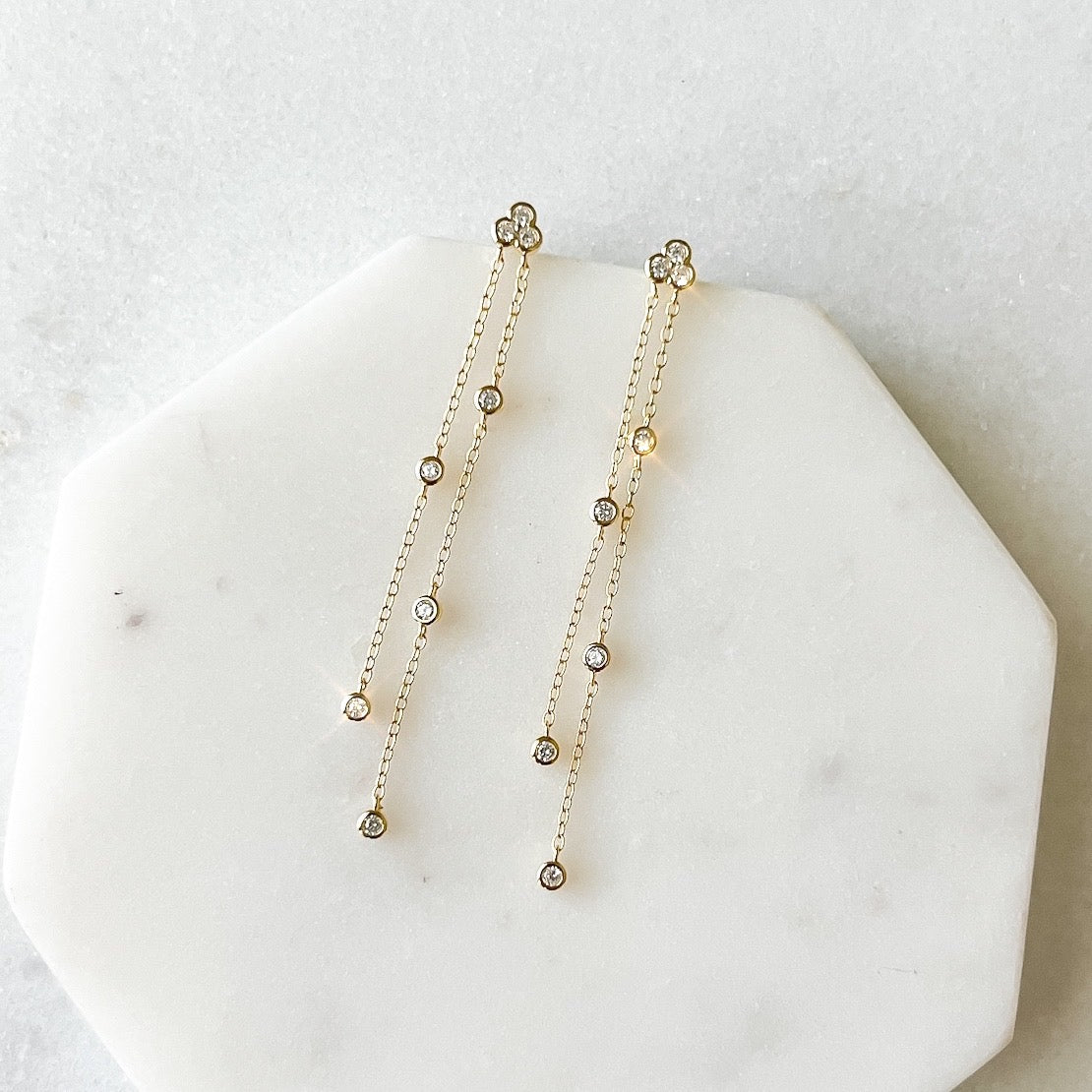 Jolie Bezel Drop Earrings - LAST CHANCE!