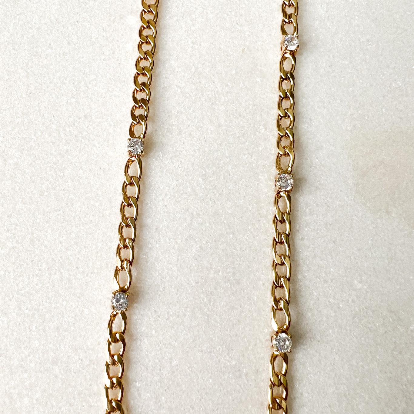 Elle Sparkle Studded Chain Necklace - LAST CHANCE!