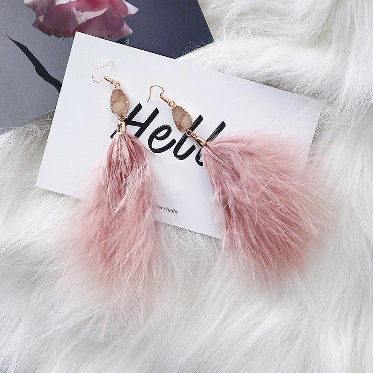 Soraya Feather Earrings - LAST CHANCE!