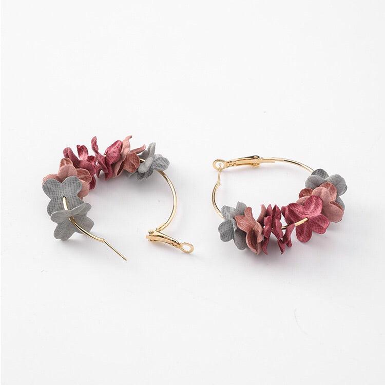 Anielle Flower Hoops Earrings