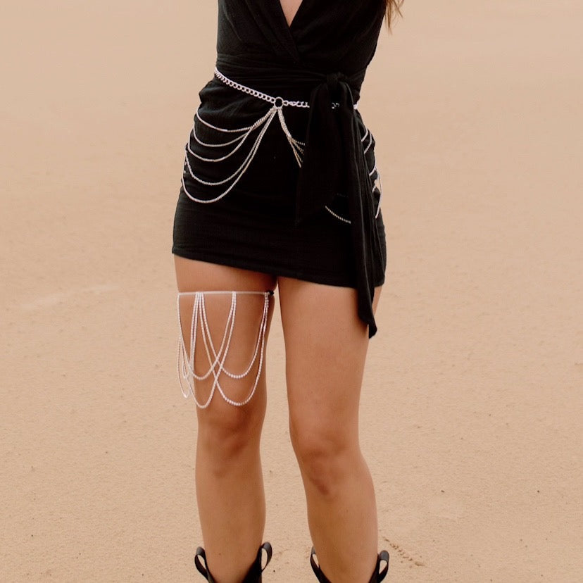 Drippin Glam Rhinestone Leg Chain - LAST CHANCE!