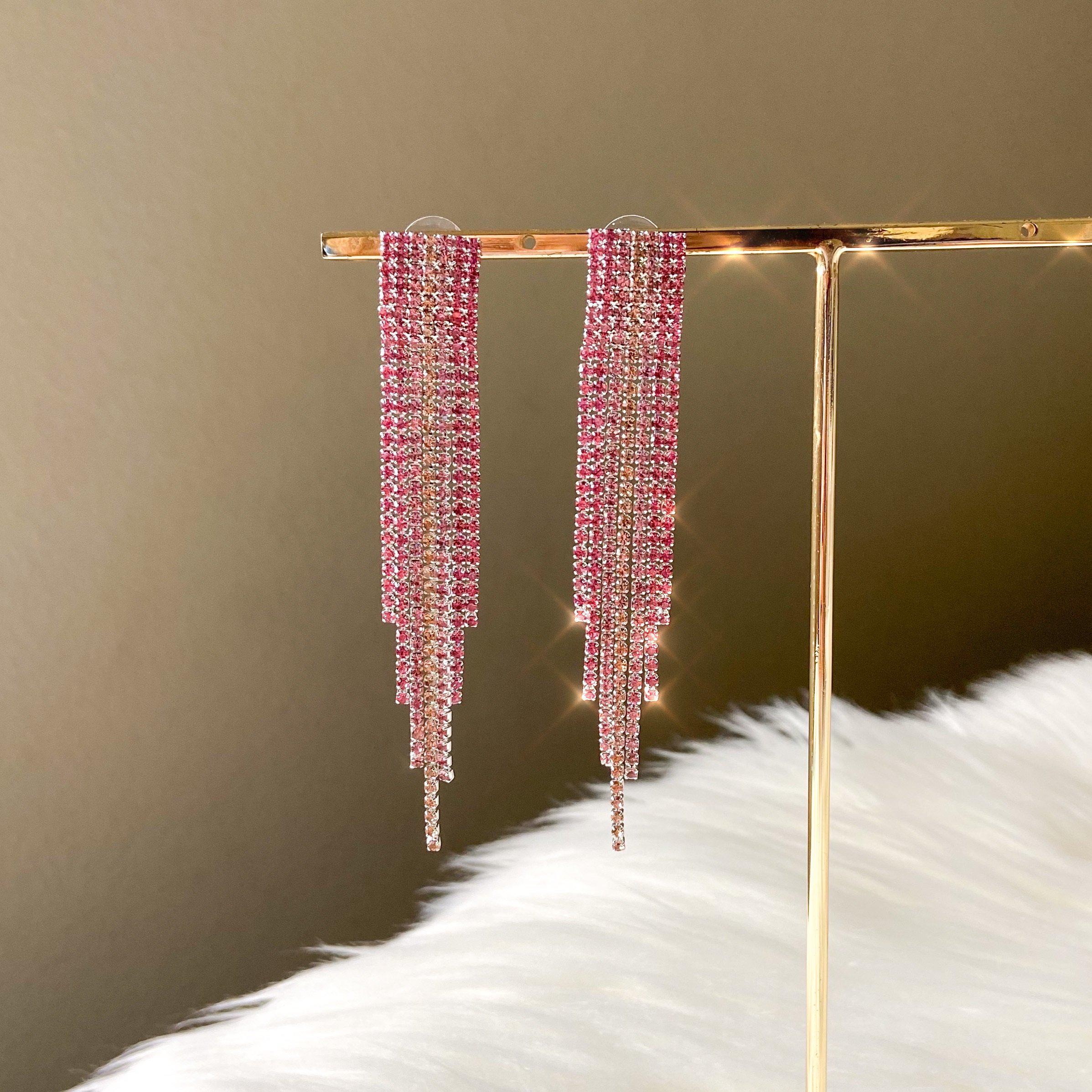 Reina Rhinestone Duster Earrings - LAST CHANCE!