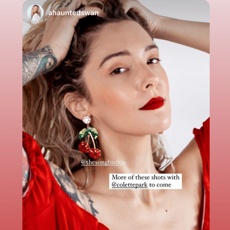 🍒 Cherry Bomb Earrings  🍒 LAST CHANCE!