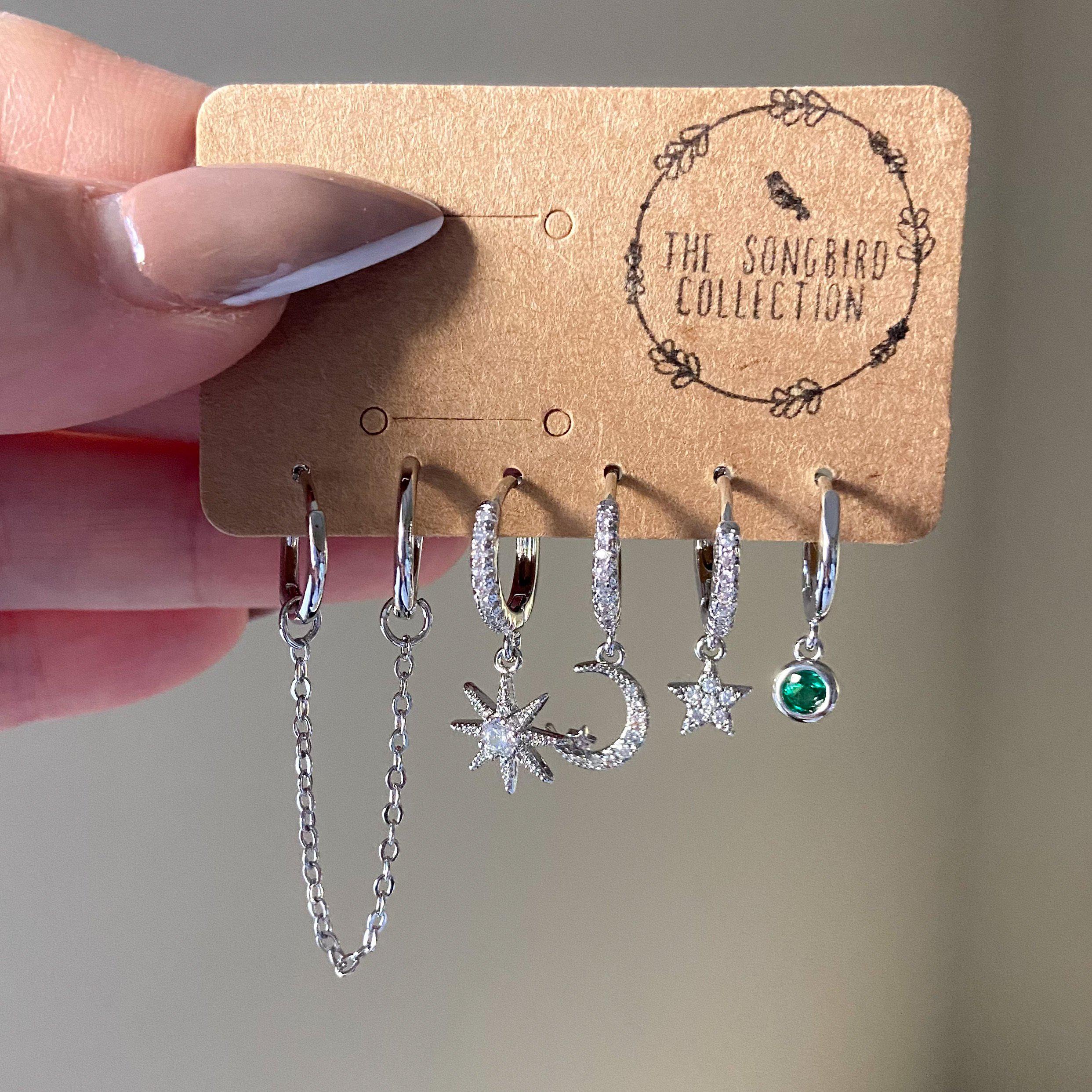 6 Piece Celestial Huggies Earring Set - LAST CHANCE!