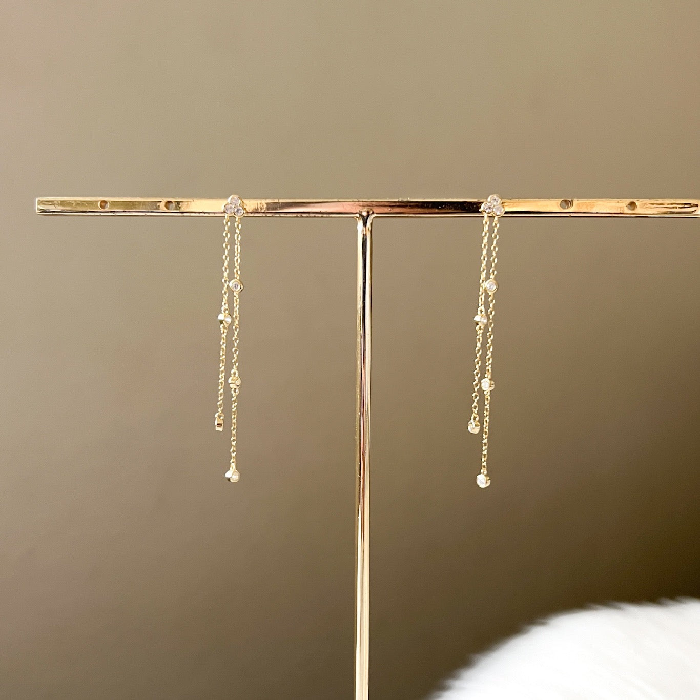 Jolie Bezel Drop Earrings - LAST CHANCE!