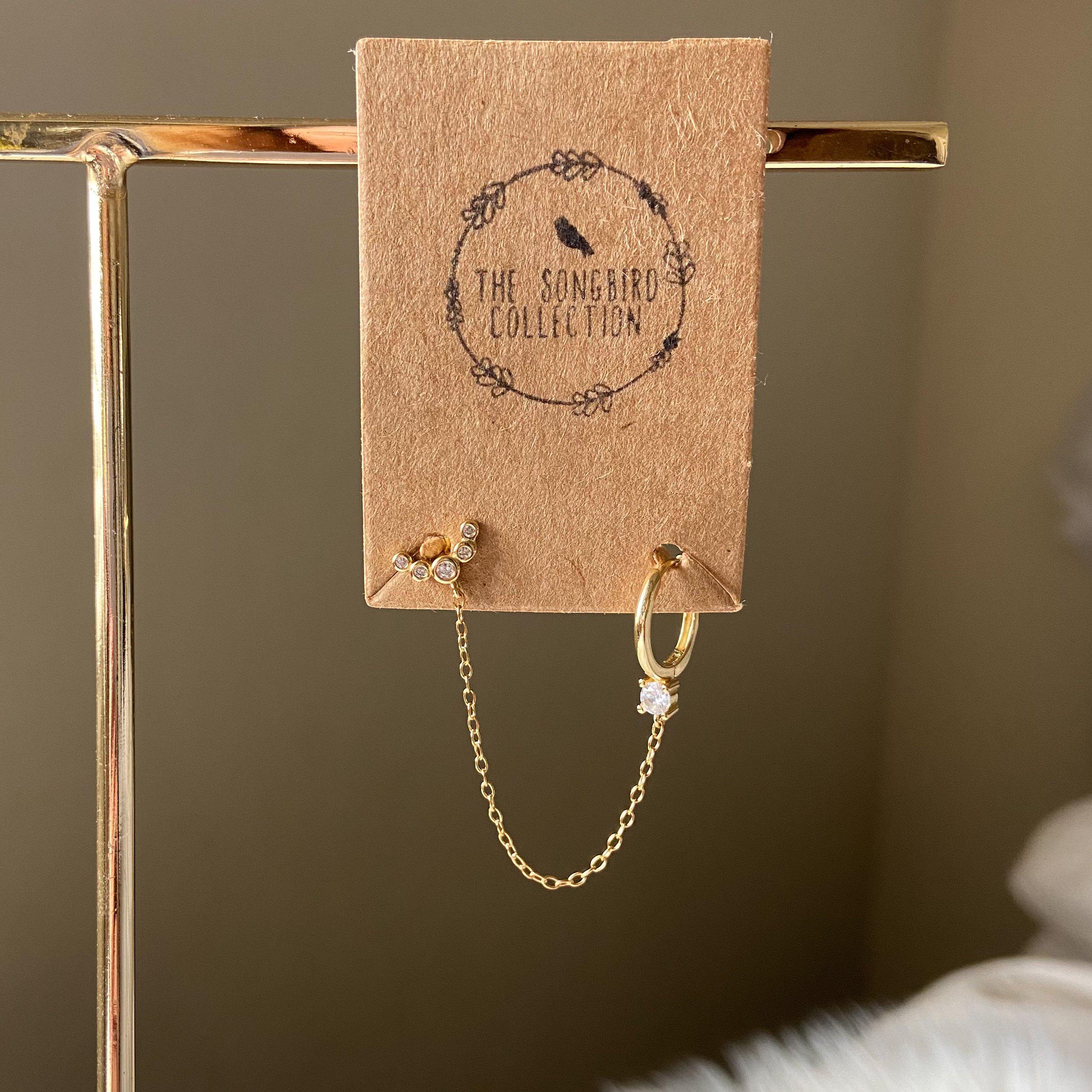 Ava Chain Link Huggie Earring