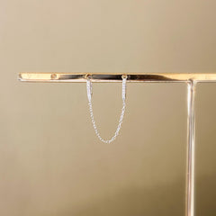 Dua Lipa Chain Link Huggies Earring