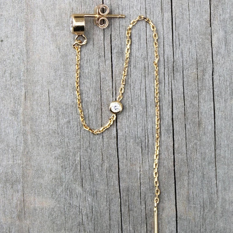 Ari Chain Link Threader Earring