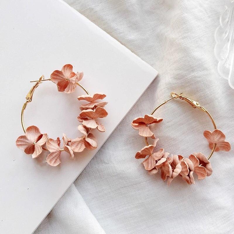 Anielle Flower Hoops Earrings